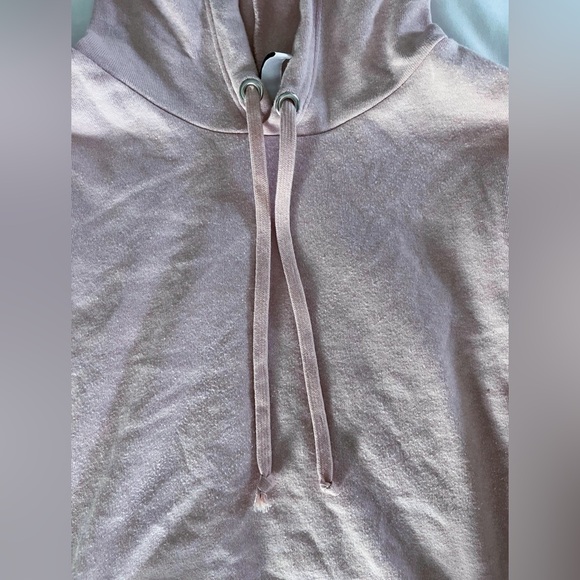 H&M Light Pink Cropped Sweatshirt Hoodie Size XS - Picture 4 of 9